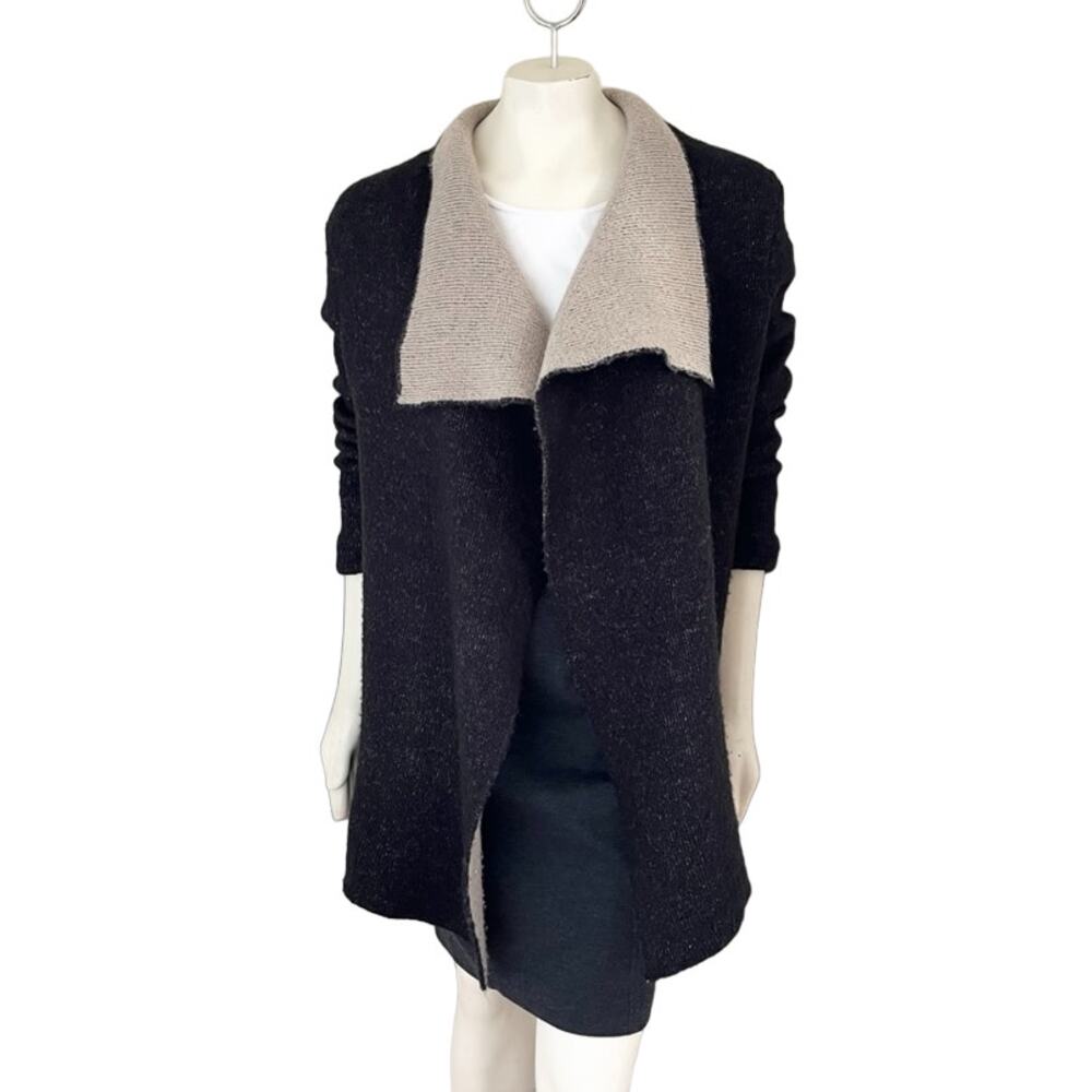 BLACK TAPE Chunky Open Front Lagenlook Cardigan Sweater Coat SZ L